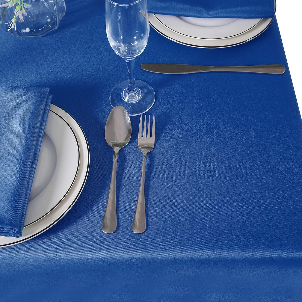 Cupuamon Square Tablecloth 52x52 inch Washable Polyester Fabric Table Cloth for Wedding Party