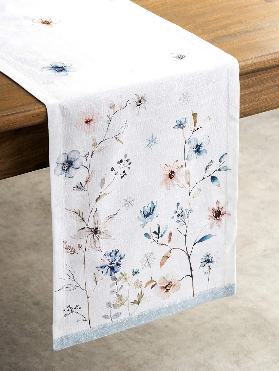 Maison d' Hermine Table Runner 100% Cotton Single Layer Table Runners 60 inches Long Decorative for