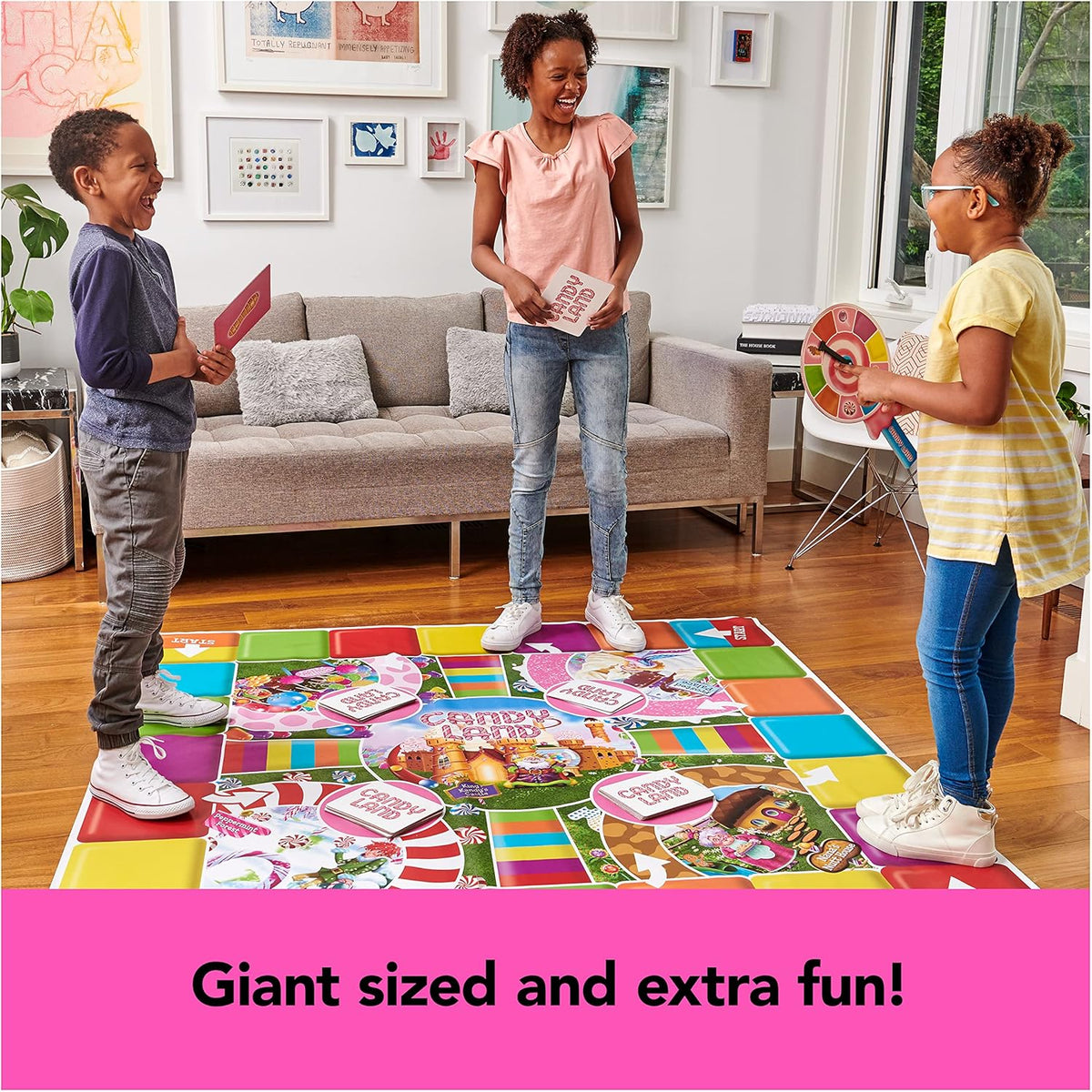 Spin Master Games, Candy Land Giant Edition, Preschool Game for Indoor & Outdoor Fun with Big