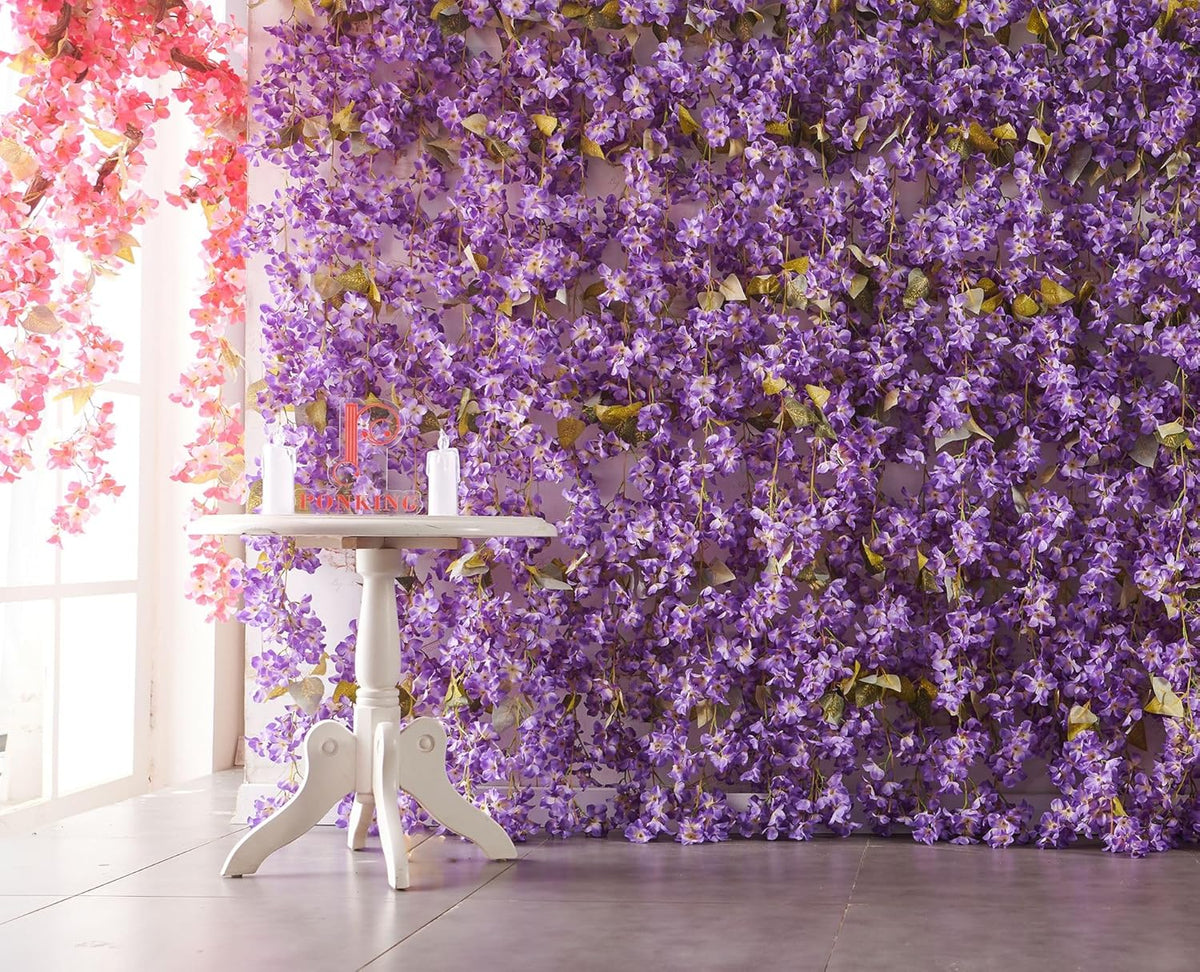 Flower Garland, Artificial Hydrangea Vine Flowers, Hanging Fake Hydrangeas Vine for Room