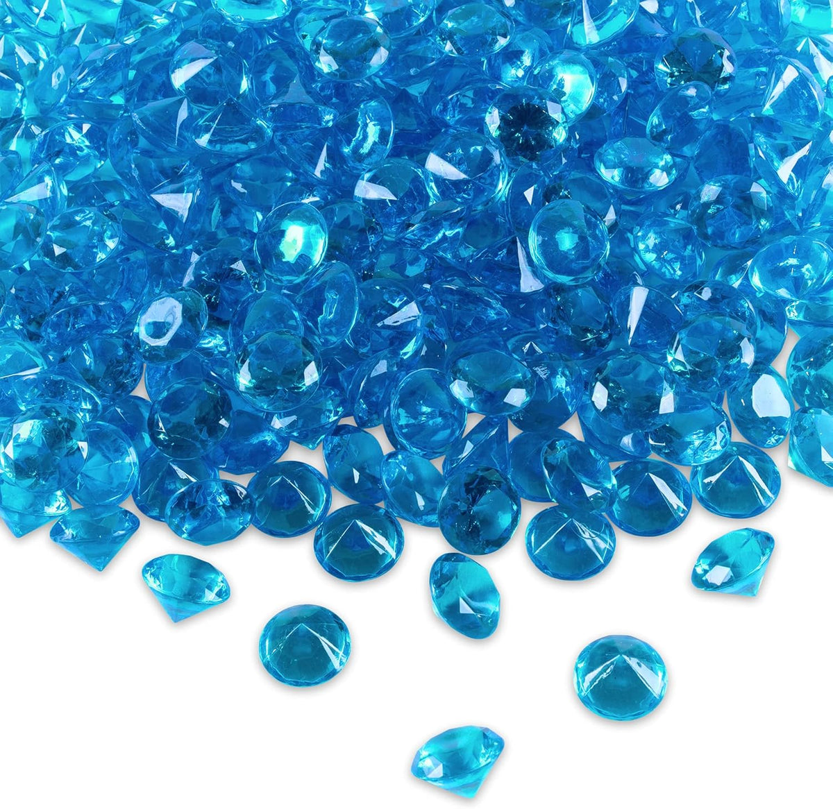 Super Z Outlet Acrylic Color Faux Round Diamond Crystals Treasure Gems for Table Scatters, Vase