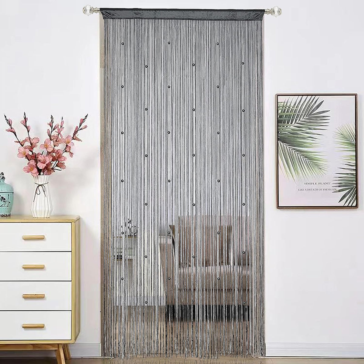 Beaded Curtain Beads Door String Curtains Ideal for Living Room Decor Wall Hanging Fringe Doorway
