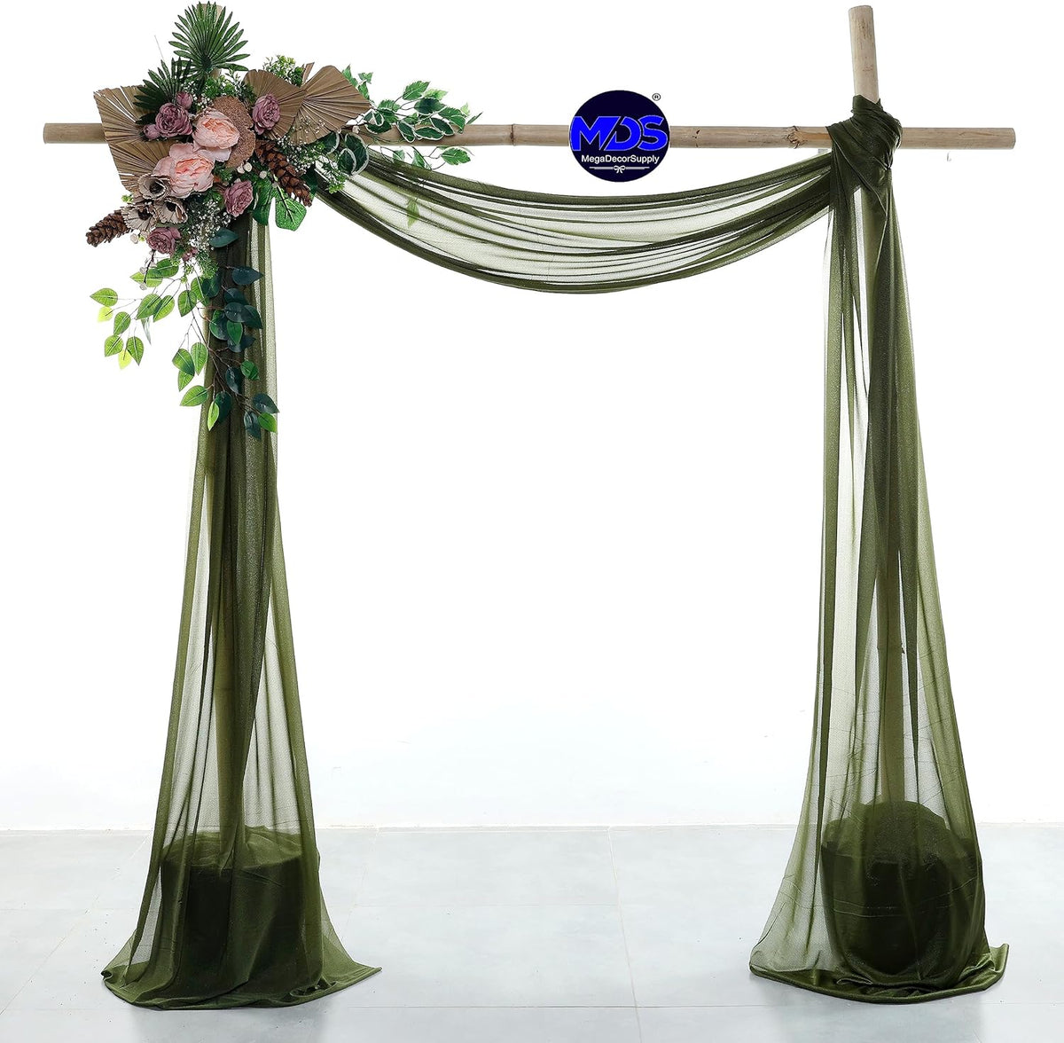 MDS Halloween Chiffon Draping Fabric - 2 Panel, 30" Wide x 100ft Long - Sheer Spooky Arbor & Canopy