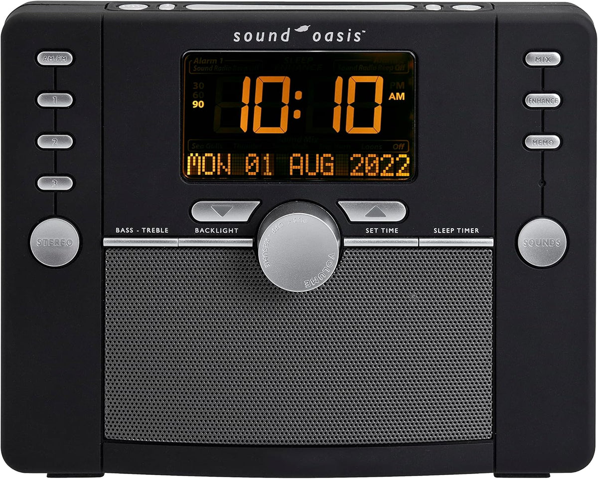 Sound Oasis Deluxe Bluetooth Sleep Tinnitus Sound Machine, World’s Best White Noise Machine for