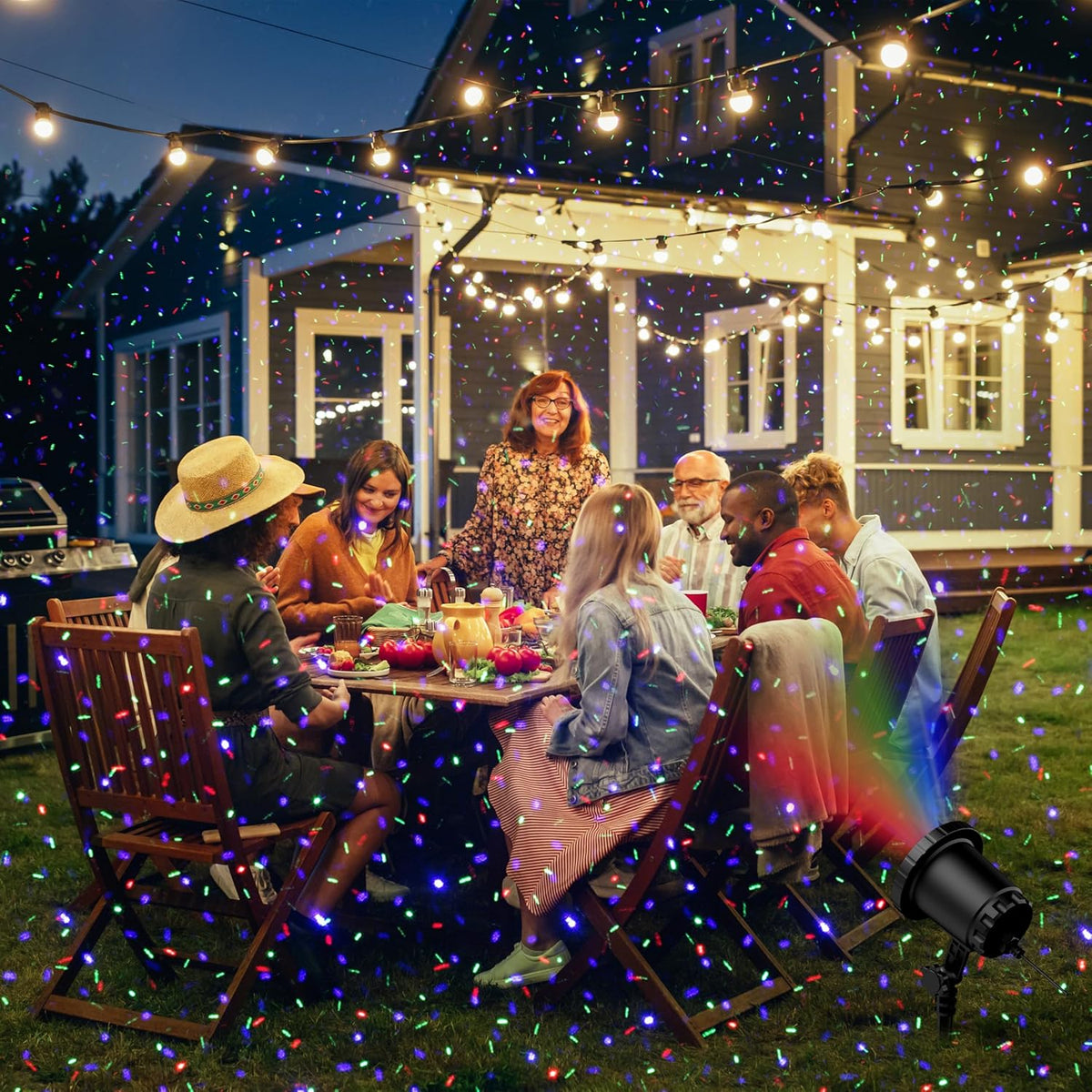 Christmas Laser Lights Projector Outdoor, AIRIVO 3 Color Motion Firefly Lights Projector, Moving