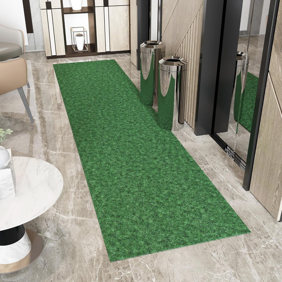 Ottomanson 2' x 19' Hallway Runner with Scraper Pile Extra Durable Non-Slip Rug Mat for Indoor &