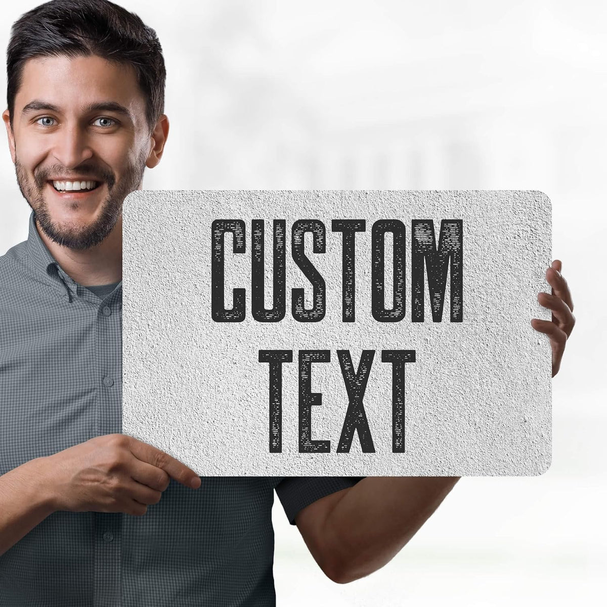 Custom Sign, Custom Street Sign, 11 Font Colors, 13 Font Styles, 4 Hole Options, 22 Sizes, 12x18