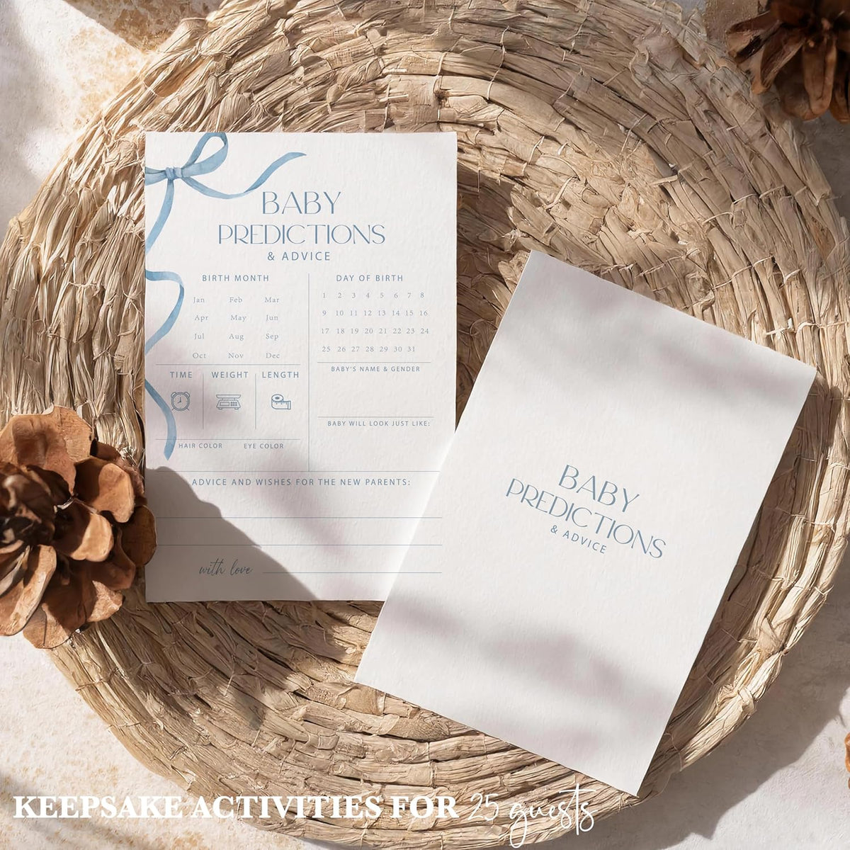 Advice For New Parents Baby Shower, Baby Predictions & Advice Cards For Baby Shower Games