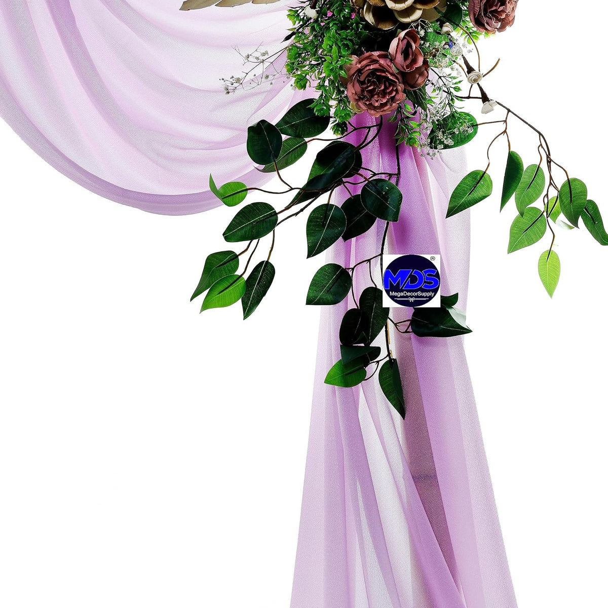 MDS Halloween Chiffon Draping Fabric - 2 Panel, 30" Wide x 50ft Long - Sheer Spooky Arbor & Canopy