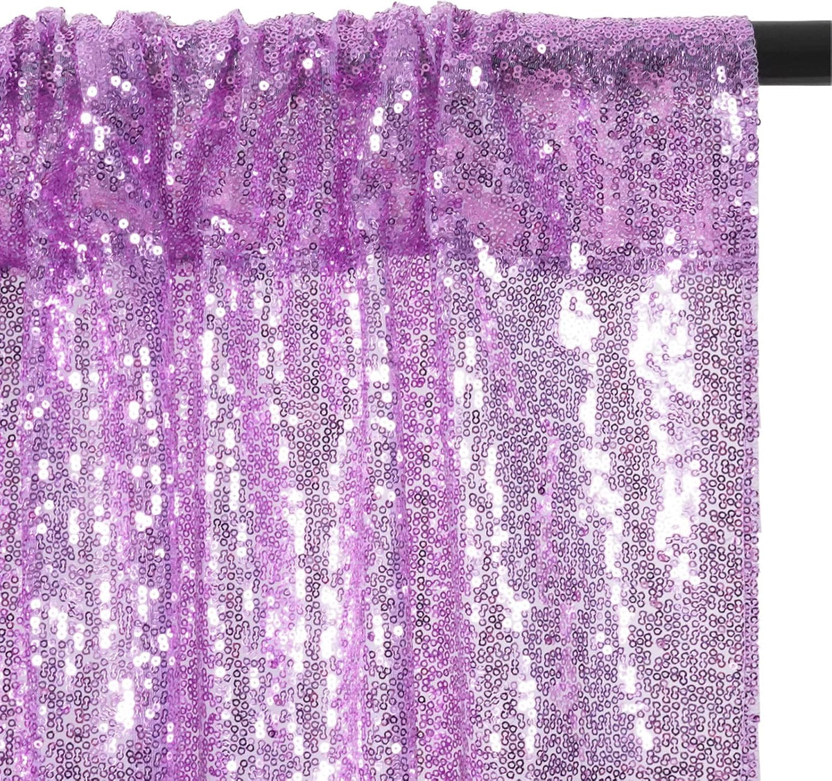 Eternal Beauty Lavender Sequin Backdrop, 8x10 Ft Glitter Background Curtains for Shimmer