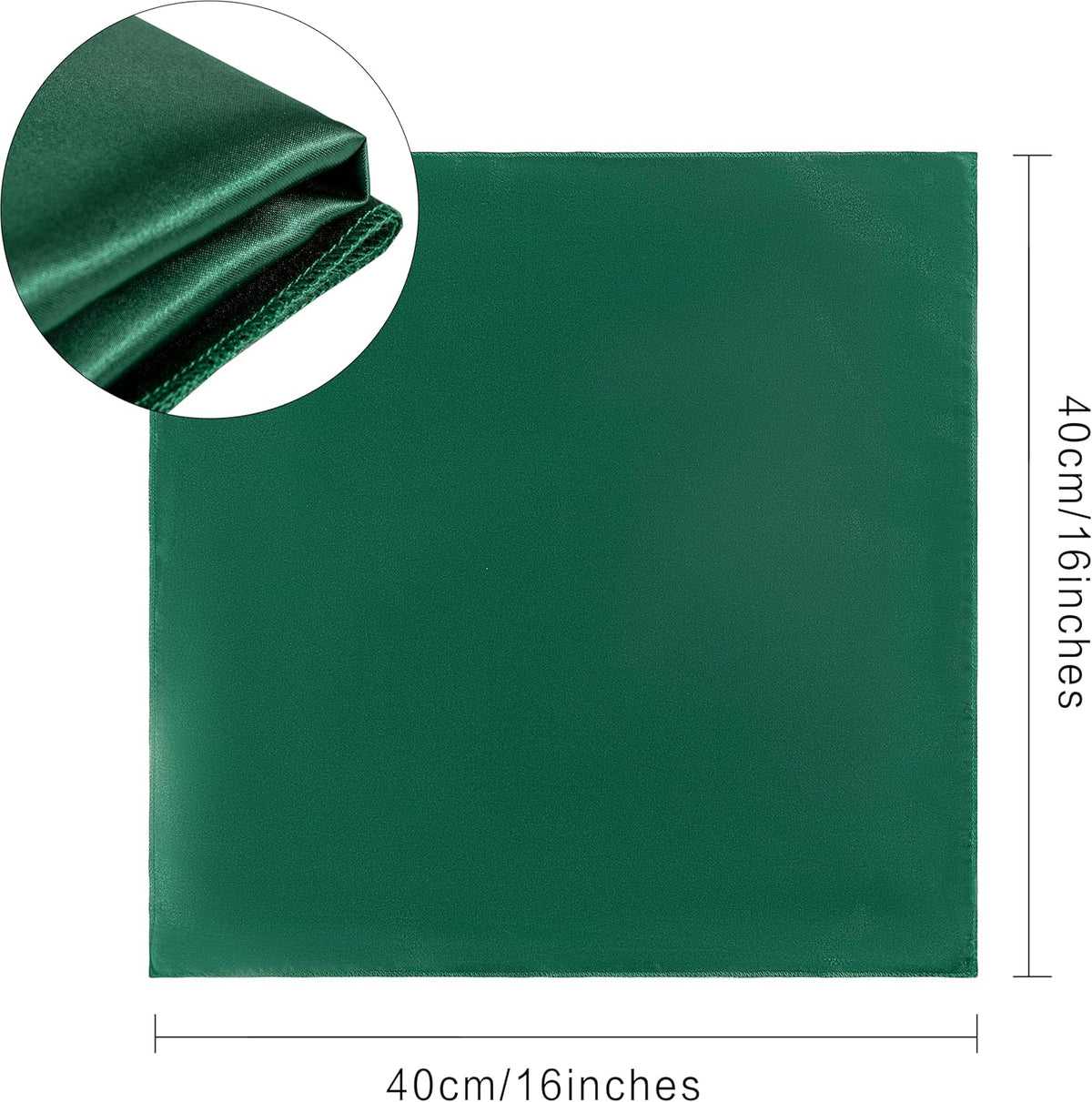 36 Pack Square Satin Dinner Napkins, 16x16 Inches Silky Soft Smooth Table Cloth Napkins for