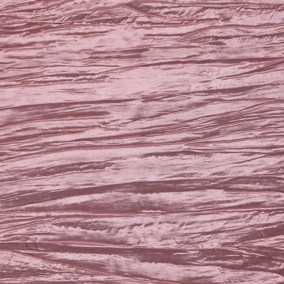 YOUR CHAIR COVERS - 90 x 132 inch Rectangular Crinkle Taffeta Tablecloth - Dusty Rose, Rectangle