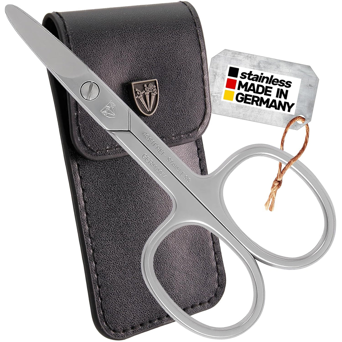 3 Swords Germany - brand quality STAINLESS STEEL INOX CURVED NAIL SCISSORS (1 PIECE) with round