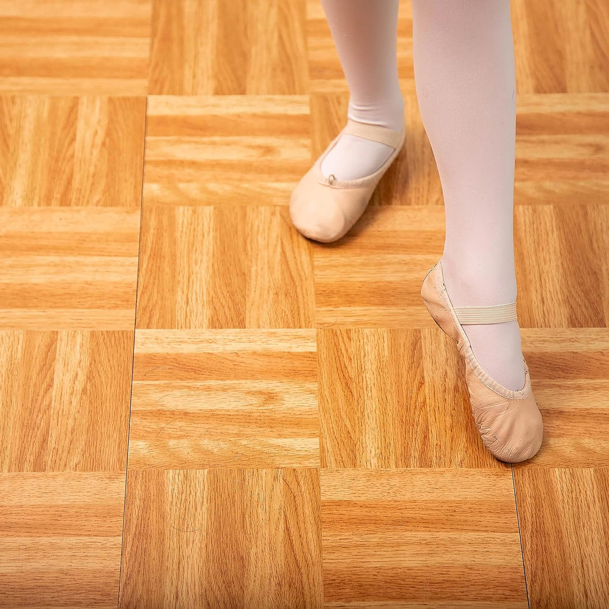 IncStores 3/8" Thick Snap Together Dance Flooring Tiles | 12”x12” Printed Vinyl Dance Floor Tiles