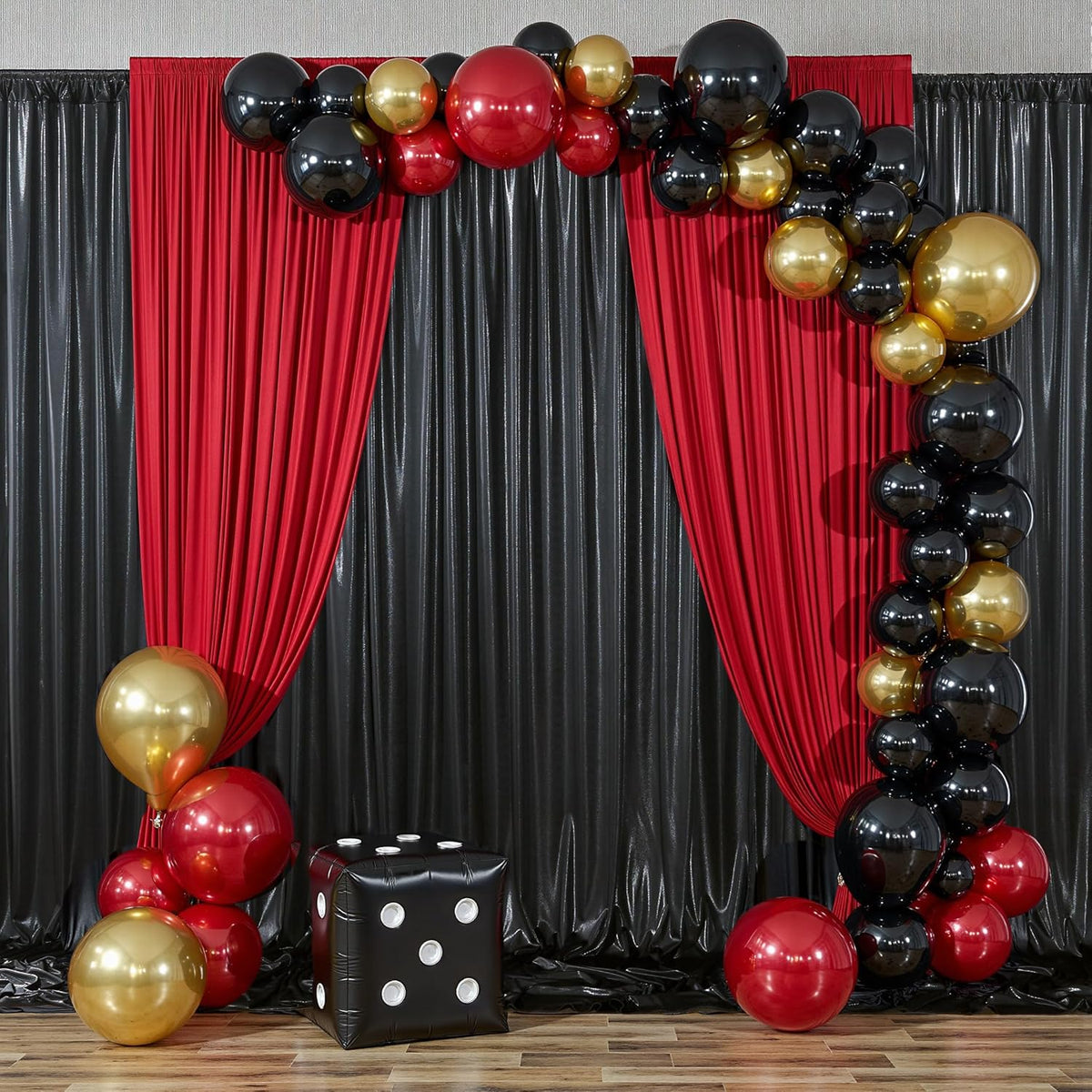 leegleri 40ftx10 ft Black Glitter Sequin Backdrop Curtain for Parties, Wrinkle Free Sparking