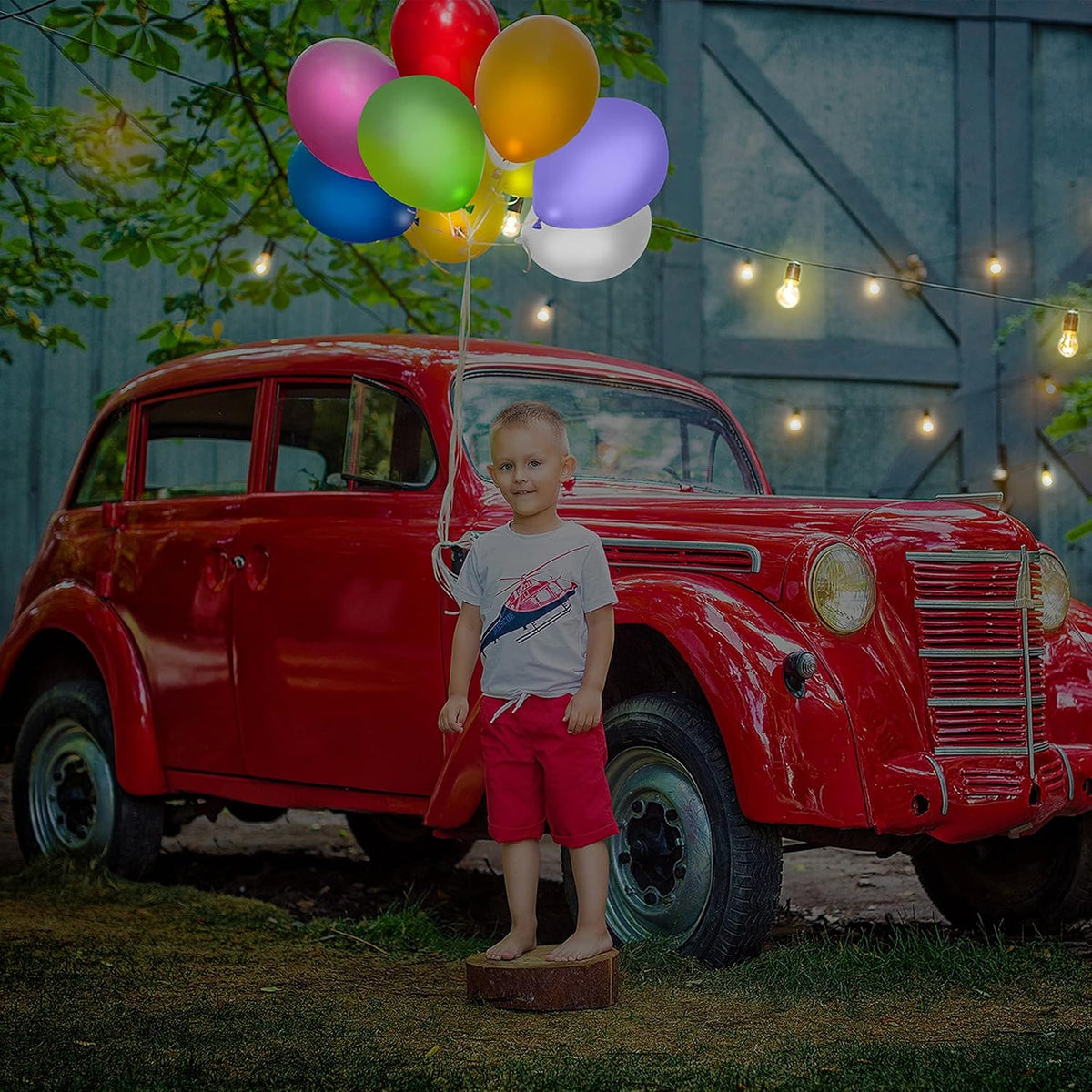 LED Balloons Flashing, 32 Pack, 8 Colors Light Up Balloons, Lasts 12-24 Hours for Glow in the Dark