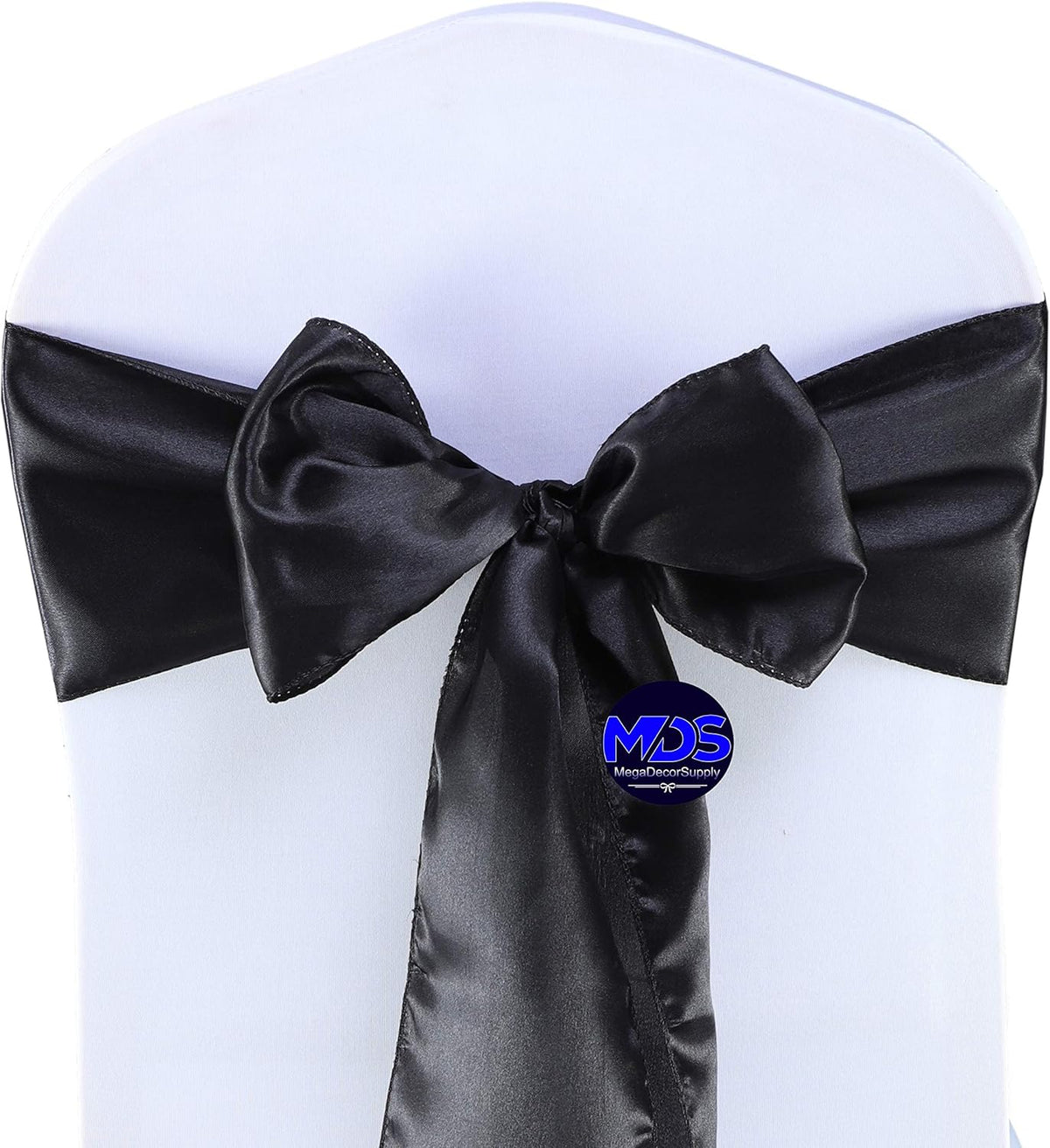 MDS Pack of 75 PCS Satin Chair Sashes Charmeuse Sateen Dining Chair Bows Ribbon Ties Back Sash for