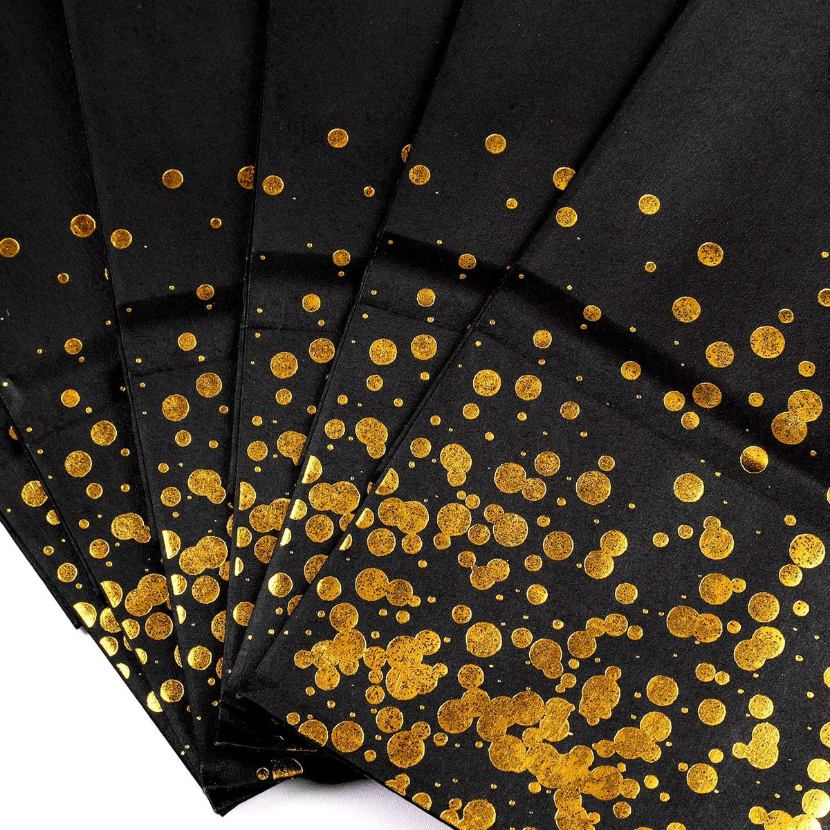 Cooraby 30 Pieces Bronzing Gold Black Paper Kraft Polka Dot Party Bags With Handle for Party Favors