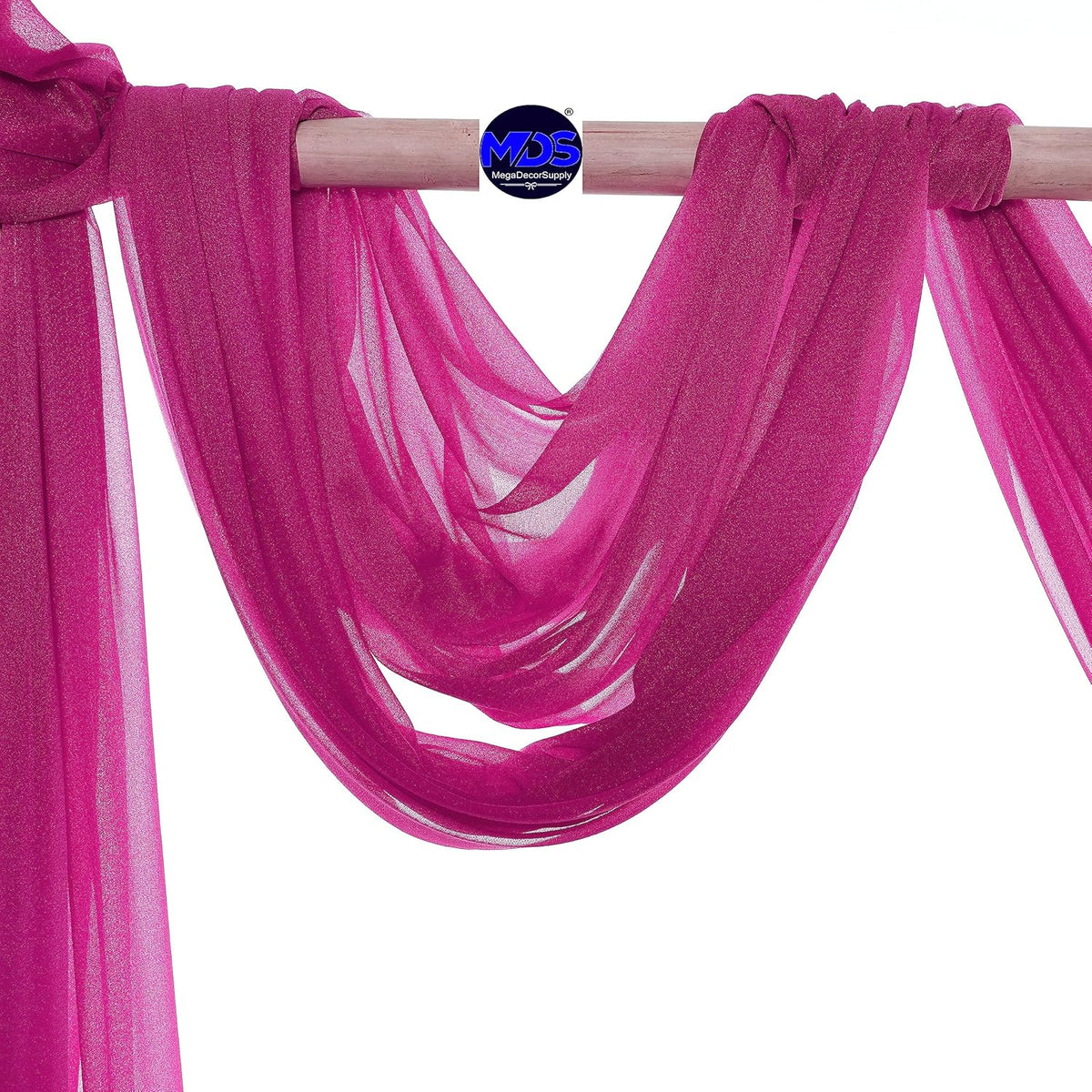 MDS Halloween Chiffon Draping Fabric - 2 Panel, 30" Wide x 20ft Long - Sheer Spooky Arbor & Canopy