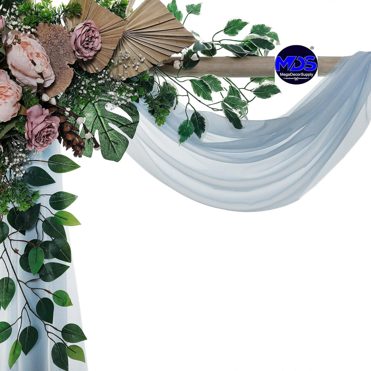 MDS Halloween Chiffon Draping Fabric - 2 Panel, 30" Wide x 40ft Long - Sheer Spooky Arbor & Canopy