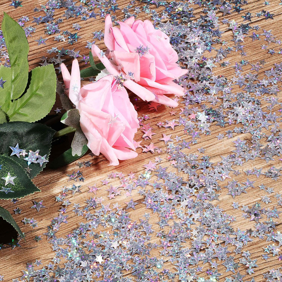 Hestya 60g Star Confetti Glitter Table Confetti Metallic Foil Stars for Party Wedding Festival