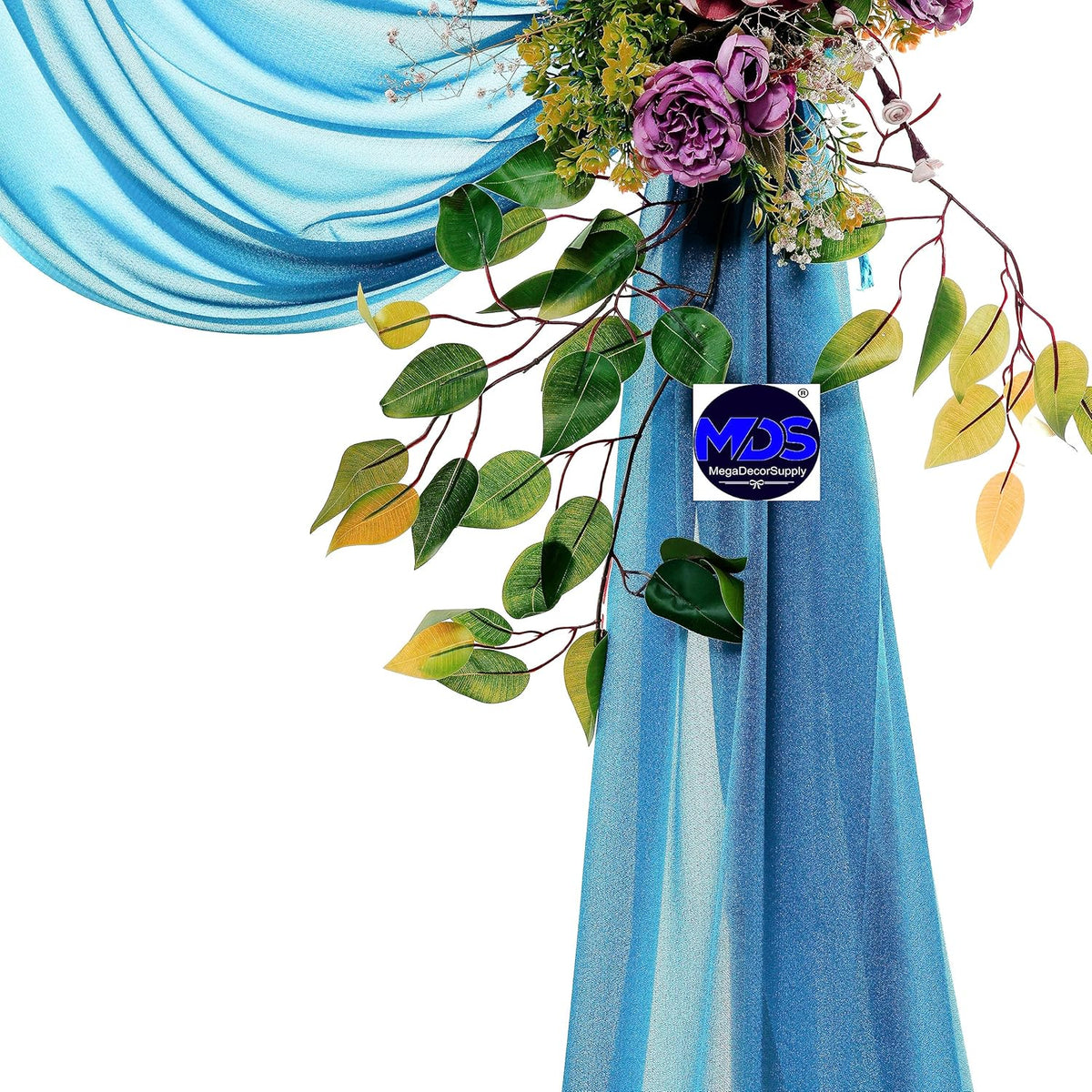 MDS Halloween Chiffon Draping Fabric - 2 Panel, 30" Wide x 20ft Long - Sheer Spooky Arbor & Canopy