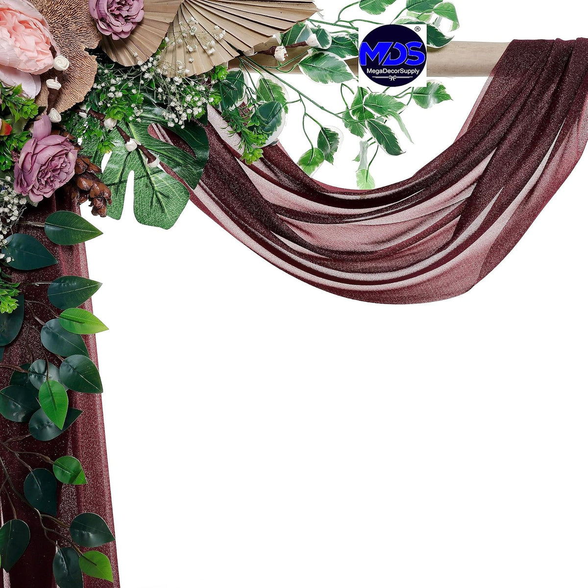 MDS Halloween Chiffon Draping Fabric - 2 Panel, 30" Wide x 50ft Long - Sheer Spooky Arbor & Canopy