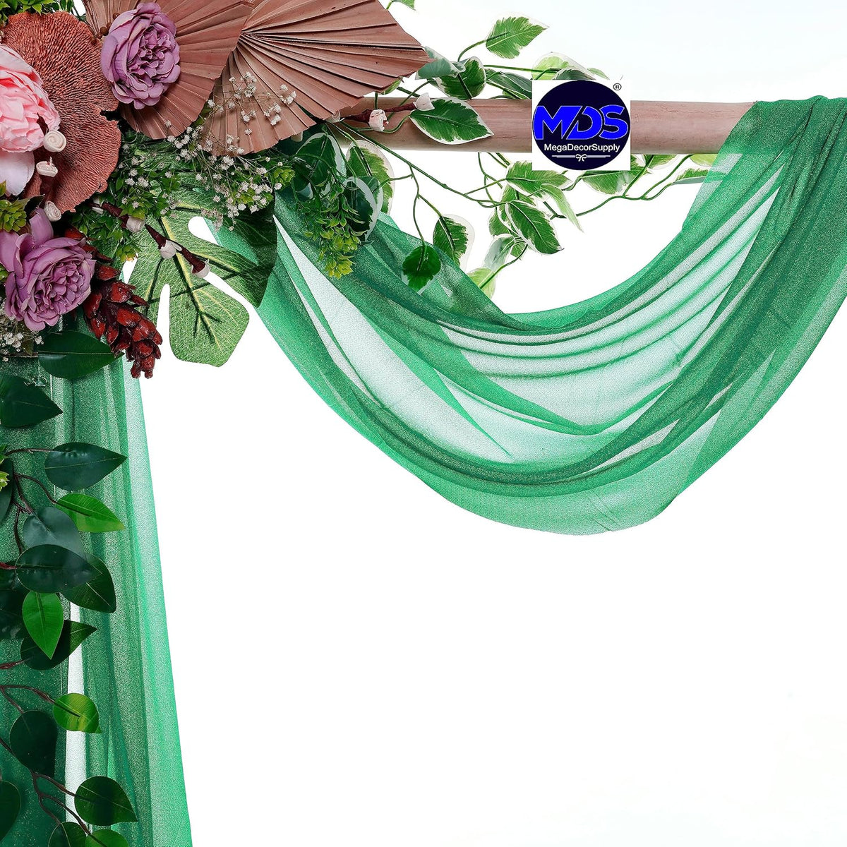MDS Halloween Chiffon Draping Fabric - 1 Panel, 30" Wide x 40ft Long - Sheer Spooky Arbor & Canopy