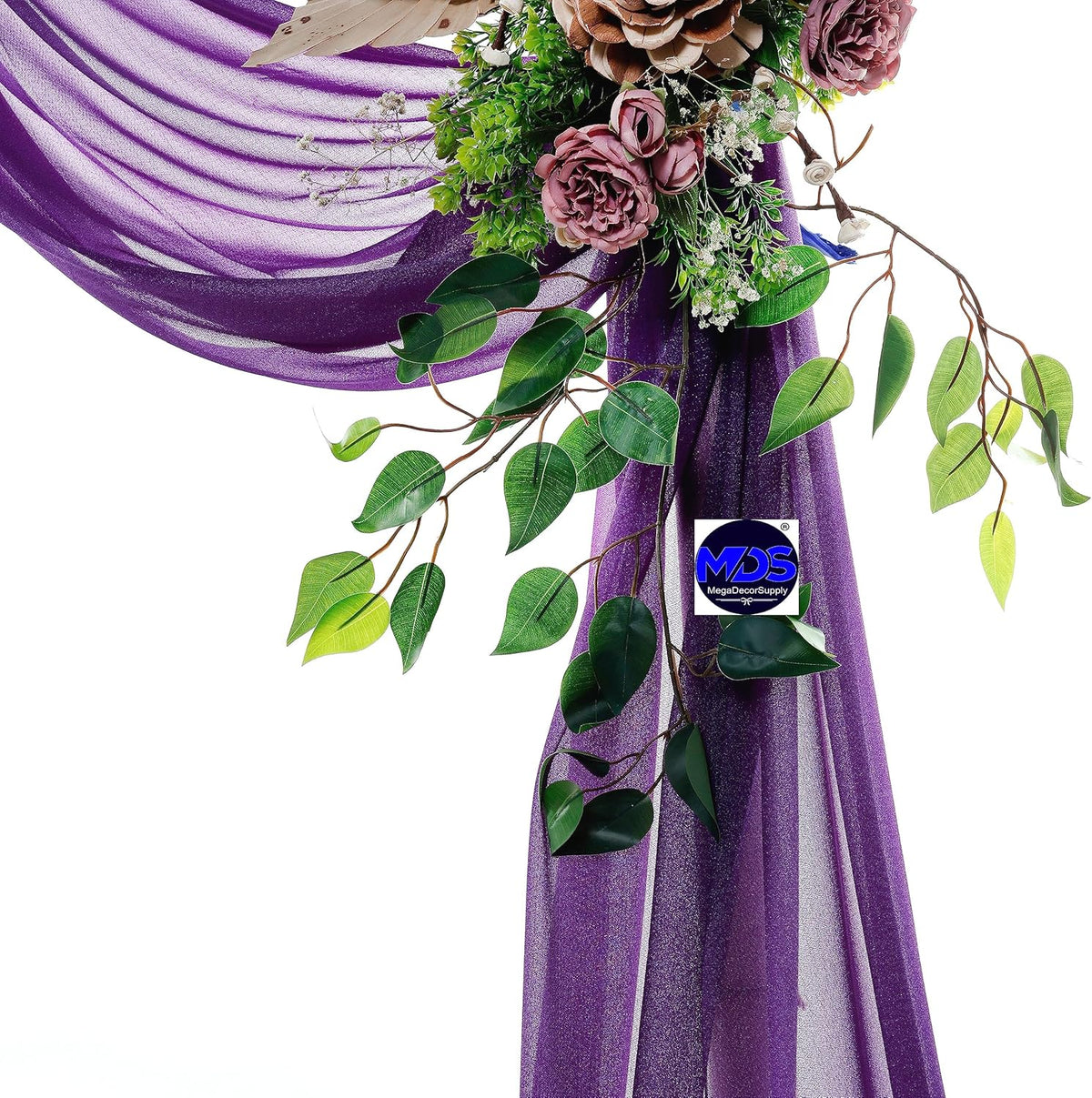 MDS Halloween Chiffon Draping Fabric - 1 Panel, 30" Wide x 100ft Long - Sheer Spooky Arbor & Canopy