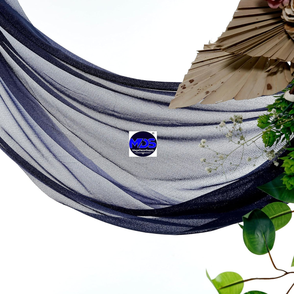MDS Halloween Chiffon Draping Fabric - 1 Panel, 30" Wide x 20ft Long - Sheer Spooky Arbor & Canopy