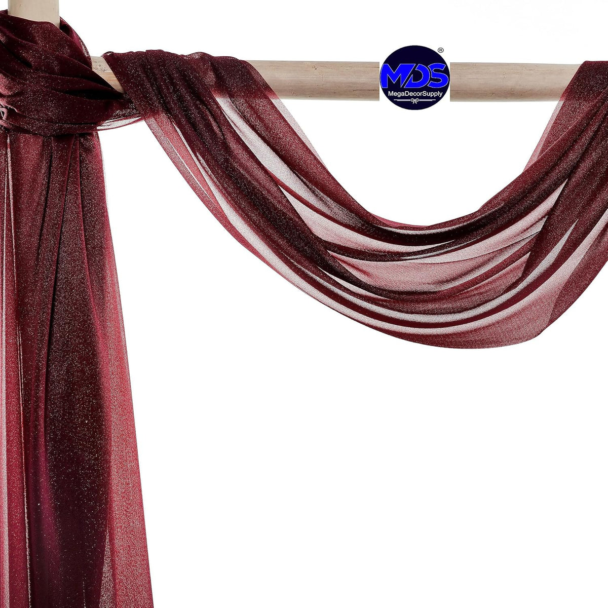 MDS Halloween Chiffon Draping Fabric - 2 Panel, 30" Wide x 50ft Long - Sheer Spooky Arbor & Canopy