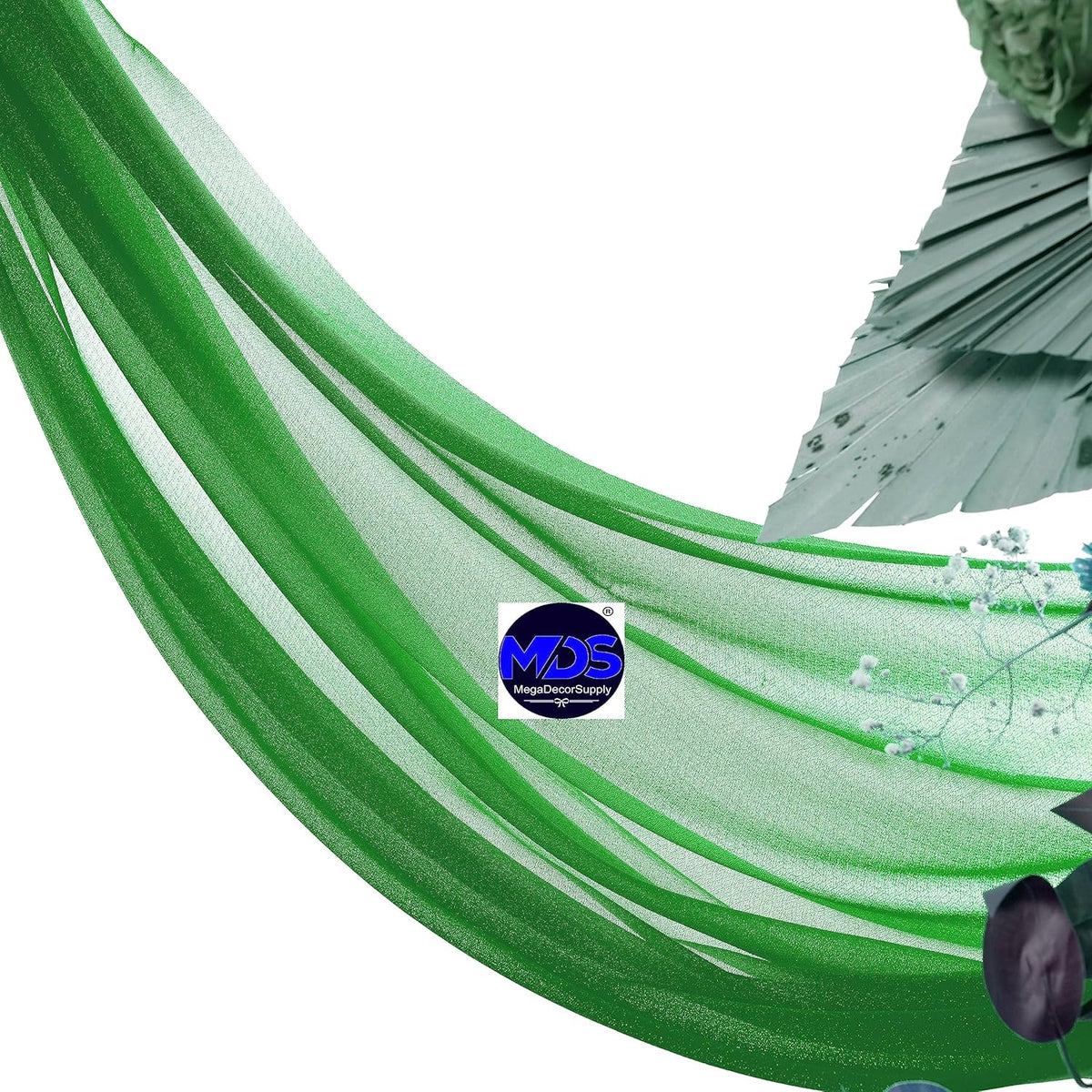 MDS Halloween Chiffon Draping Fabric - 1 Panel, 30" Wide x 40ft Long - Sheer Spooky Arbor & Canopy