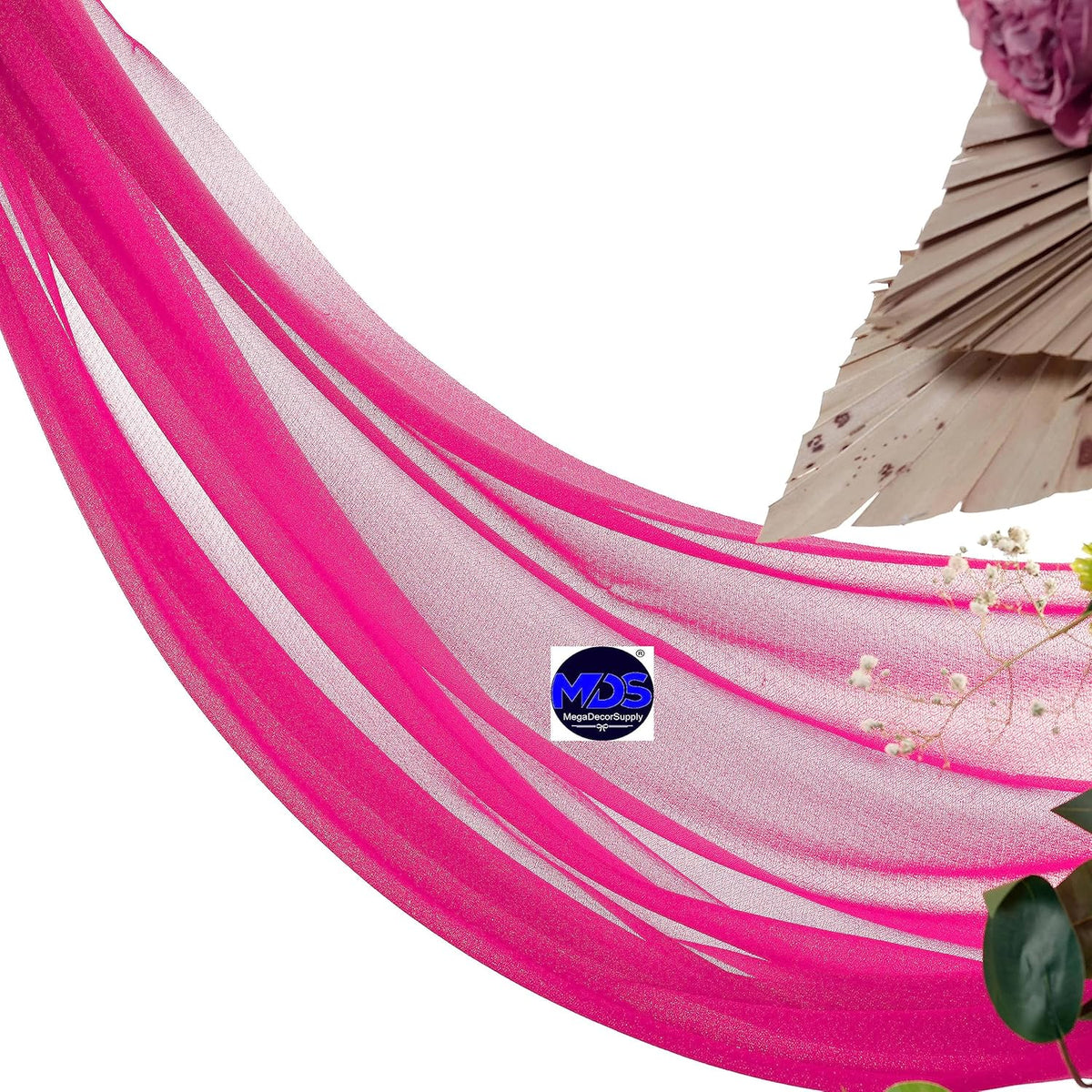 MDS Halloween Chiffon Draping Fabric - 2 Panel, 30" Wide x 100ft Long - Sheer Spooky Arbor & Canopy