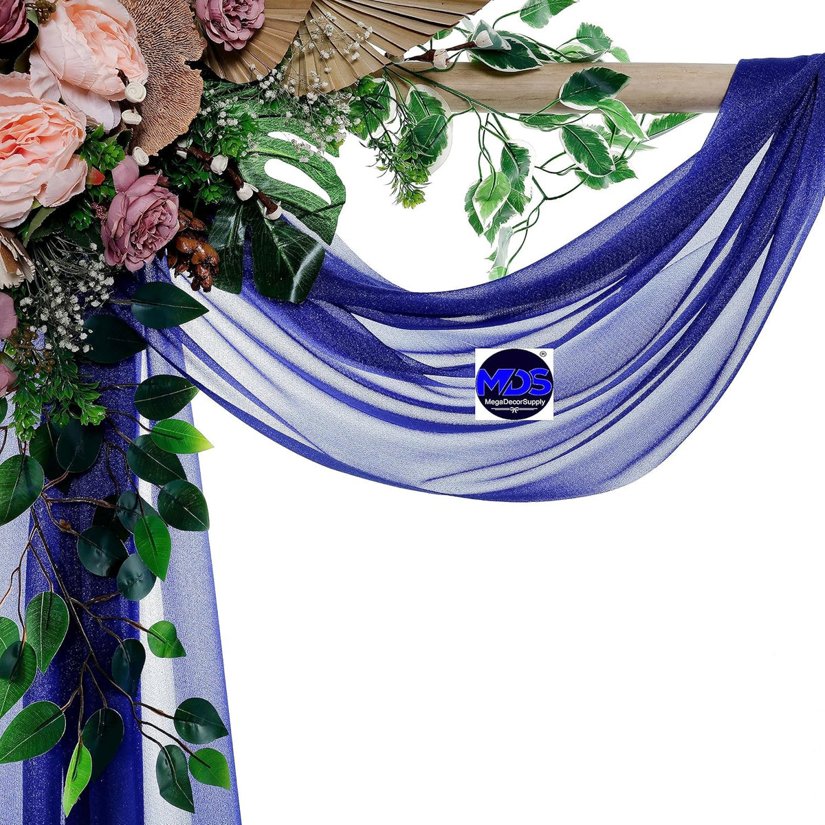 MDS Halloween Chiffon Draping Fabric - 1 Panel, 30" Wide x 50ft Long - Sheer Spooky Arbor & Canopy