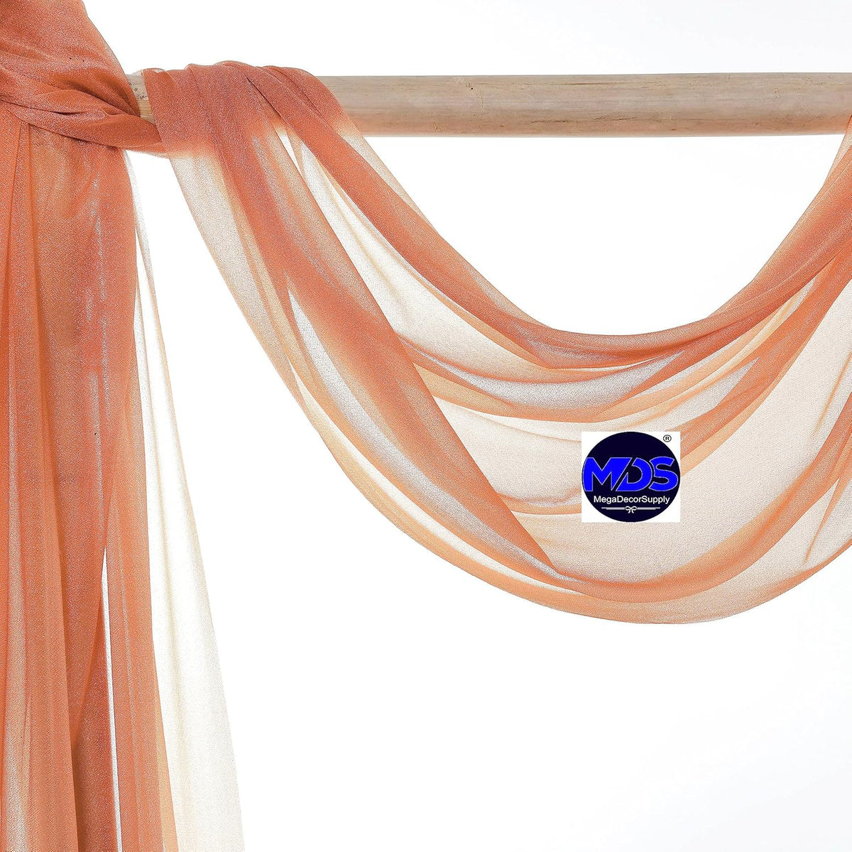 MDS Halloween Chiffon Draping Fabric - 1 Panel, 30" Wide x 100ft Long - Sheer Spooky Arbor & Canopy