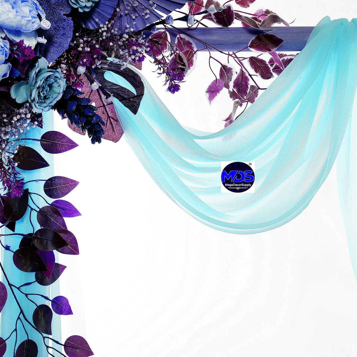 MDS Halloween Chiffon Draping Fabric - 1 Panel, 30" Wide x 20ft Long - Sheer Spooky Arbor & Canopy