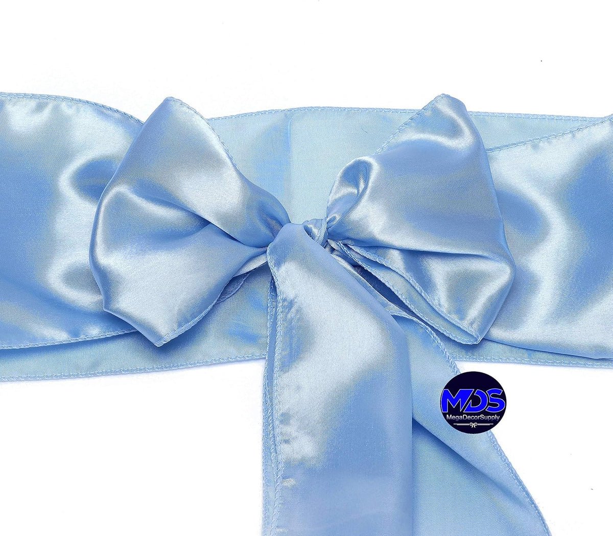 MDS Pack of 150 PCS Satin Chair Sashes Charmeuse Sateen Dining Chair Bows Ribbon Ties Back Sash for