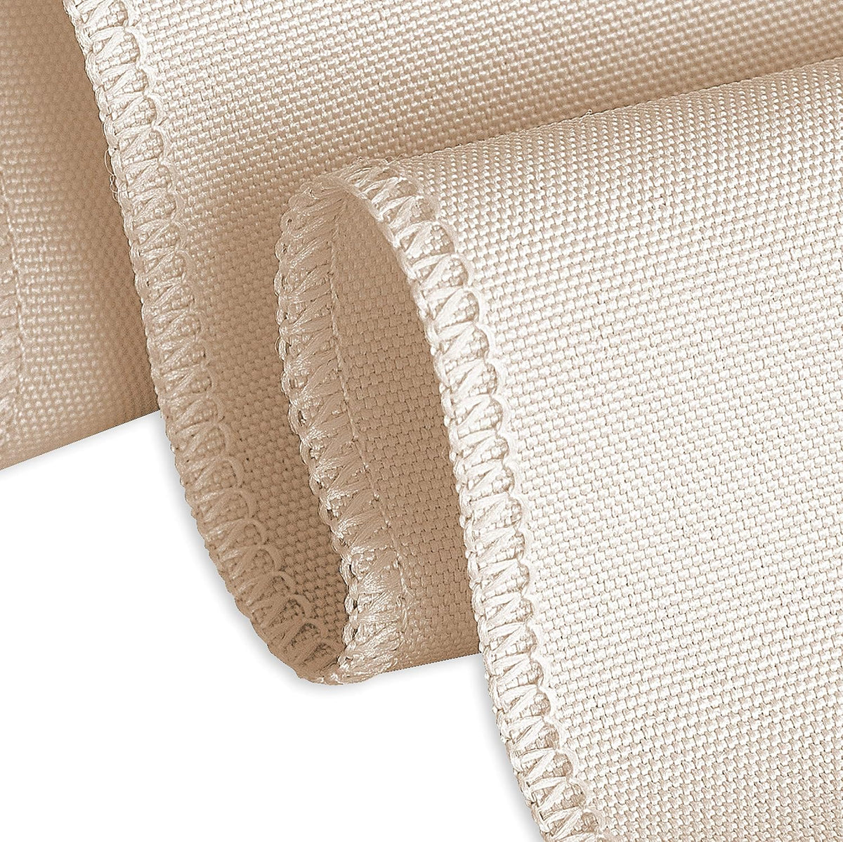 LTC LINENS 2 Pack 90 Inch Round Tablecloth Beige - Wrinkle Resistant Table Cloth for Round Table