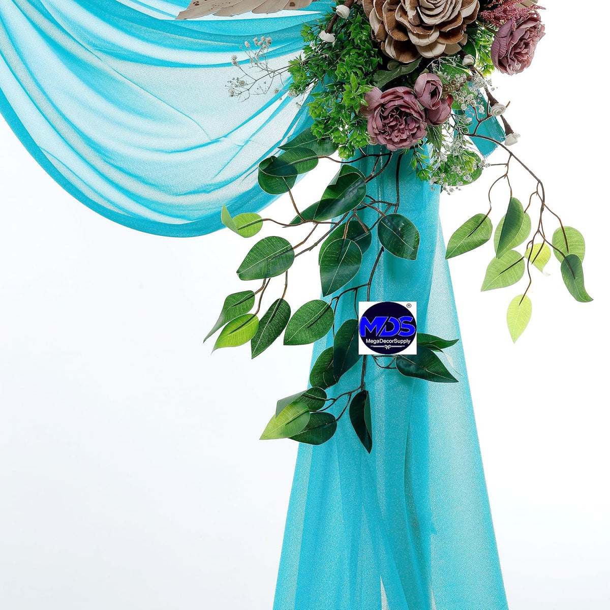 MDS Halloween Chiffon Draping Fabric - 2 Panel, 30" Wide x 75ft Long - Sheer Spooky Arbor & Canopy