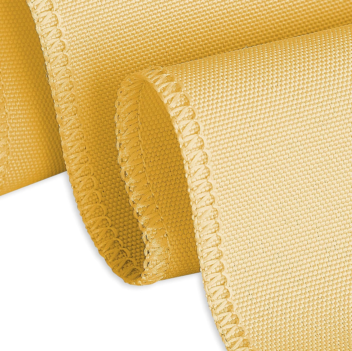 LinenTablecloth Round Polyester Tablecloth, 90-Inch, Gold
