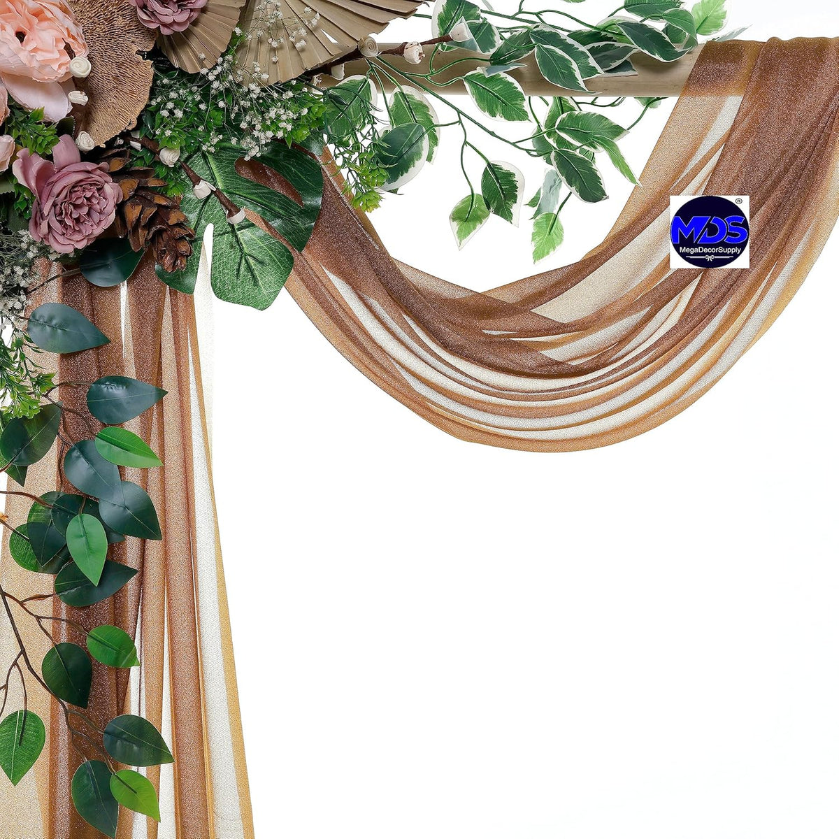MDS Halloween Chiffon Draping Fabric - 2 Panel, 30" Wide x 100ft Long - Sheer Spooky Arbor & Canopy