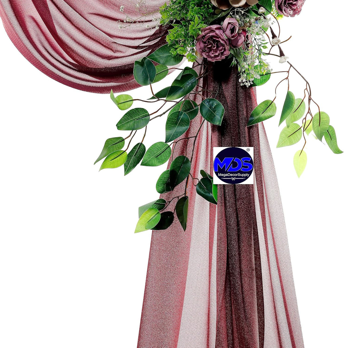 MDS Halloween Chiffon Draping Fabric - 2 Panel, 30" Wide x 50ft Long - Sheer Spooky Arbor & Canopy