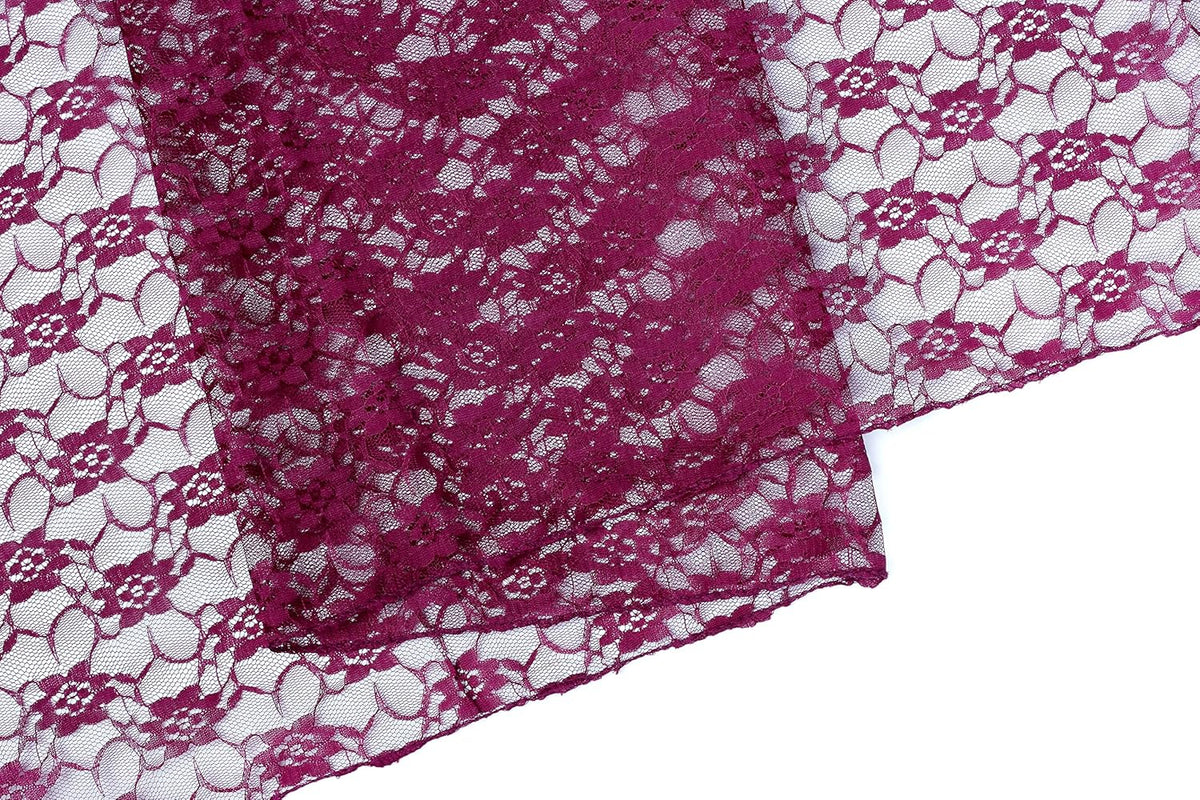 MDS Pack of 20 Wedding 12 x 108 inches Lace Table Runner for Wedding, Decorations for Birthday