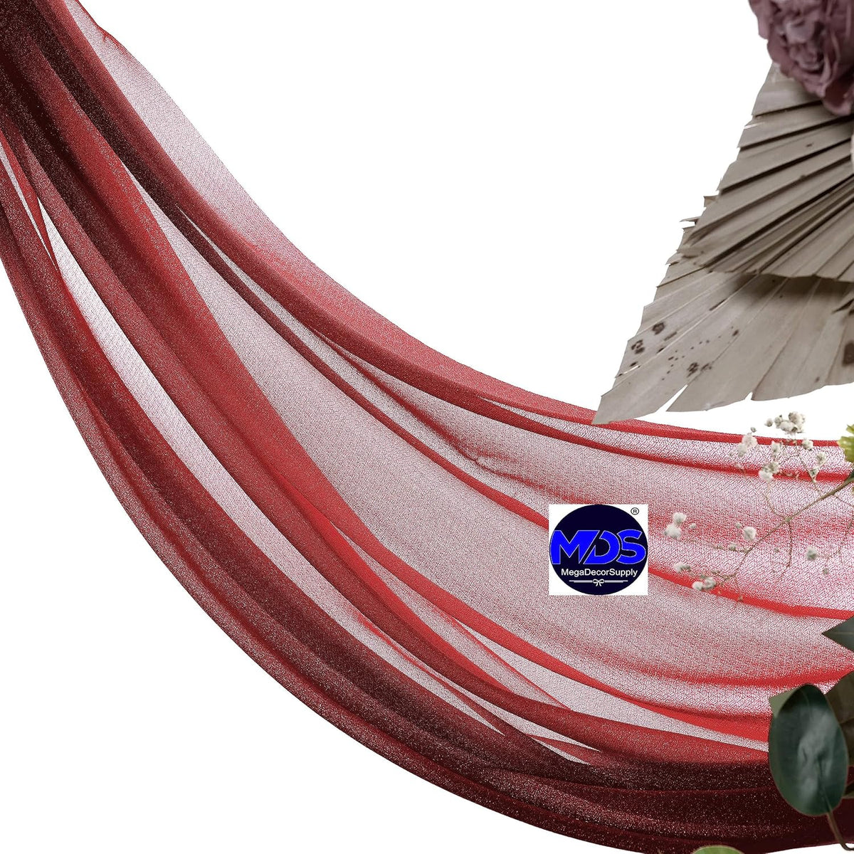 MDS Halloween Chiffon Draping Fabric - 2 Panel, 30" Wide x 30ft Long - Sheer Spooky Arbor & Canopy