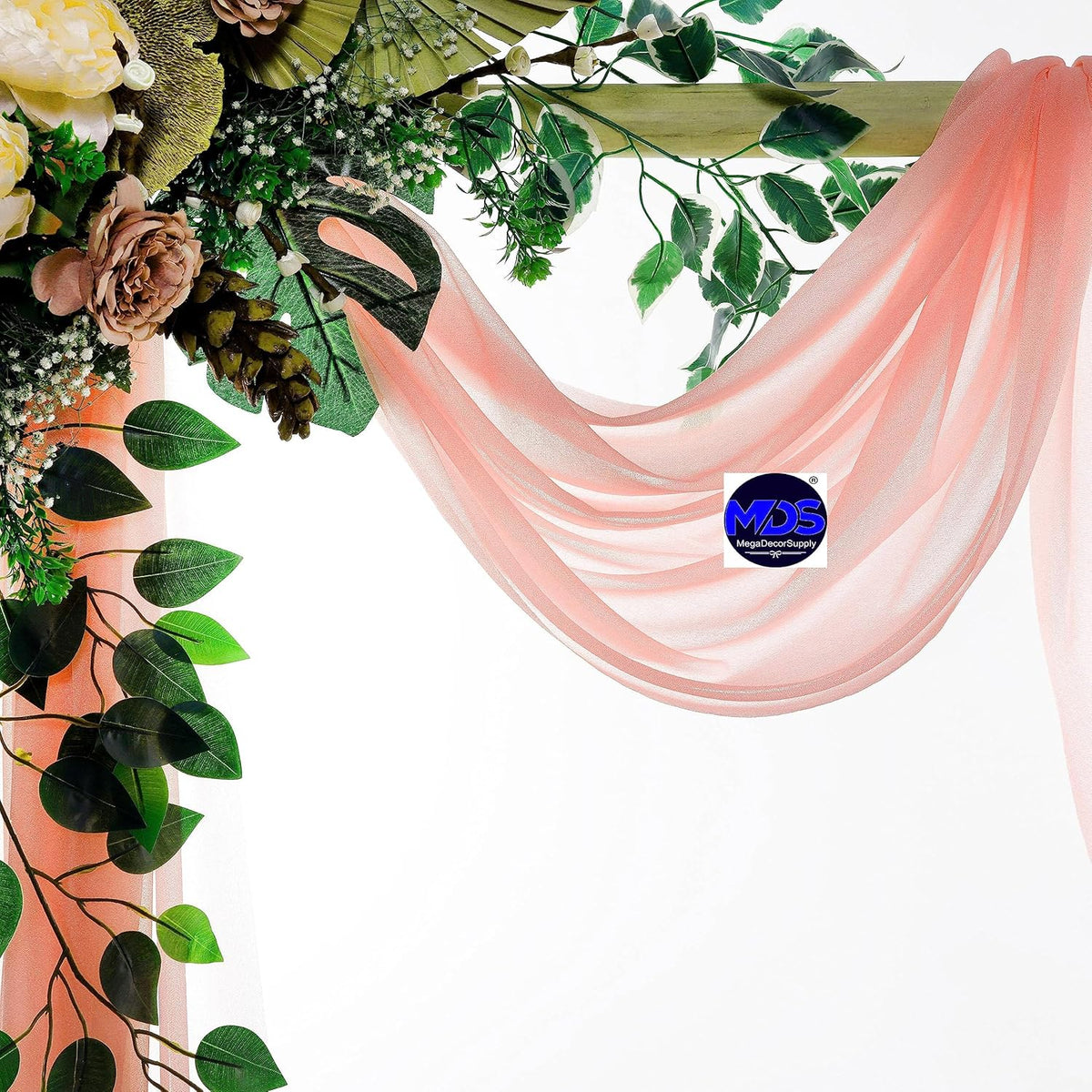 MDS Halloween Chiffon Draping Fabric - 2 Panel, 30" Wide x 100ft Long - Sheer Spooky Arbor & Canopy