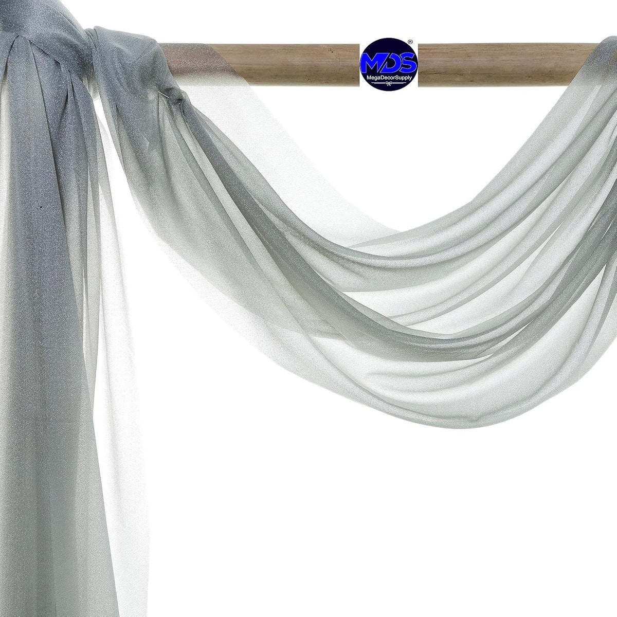 MDS Halloween Chiffon Draping Fabric - 1 Panel, 30" Wide x 50ft Long - Sheer Spooky Arbor & Canopy