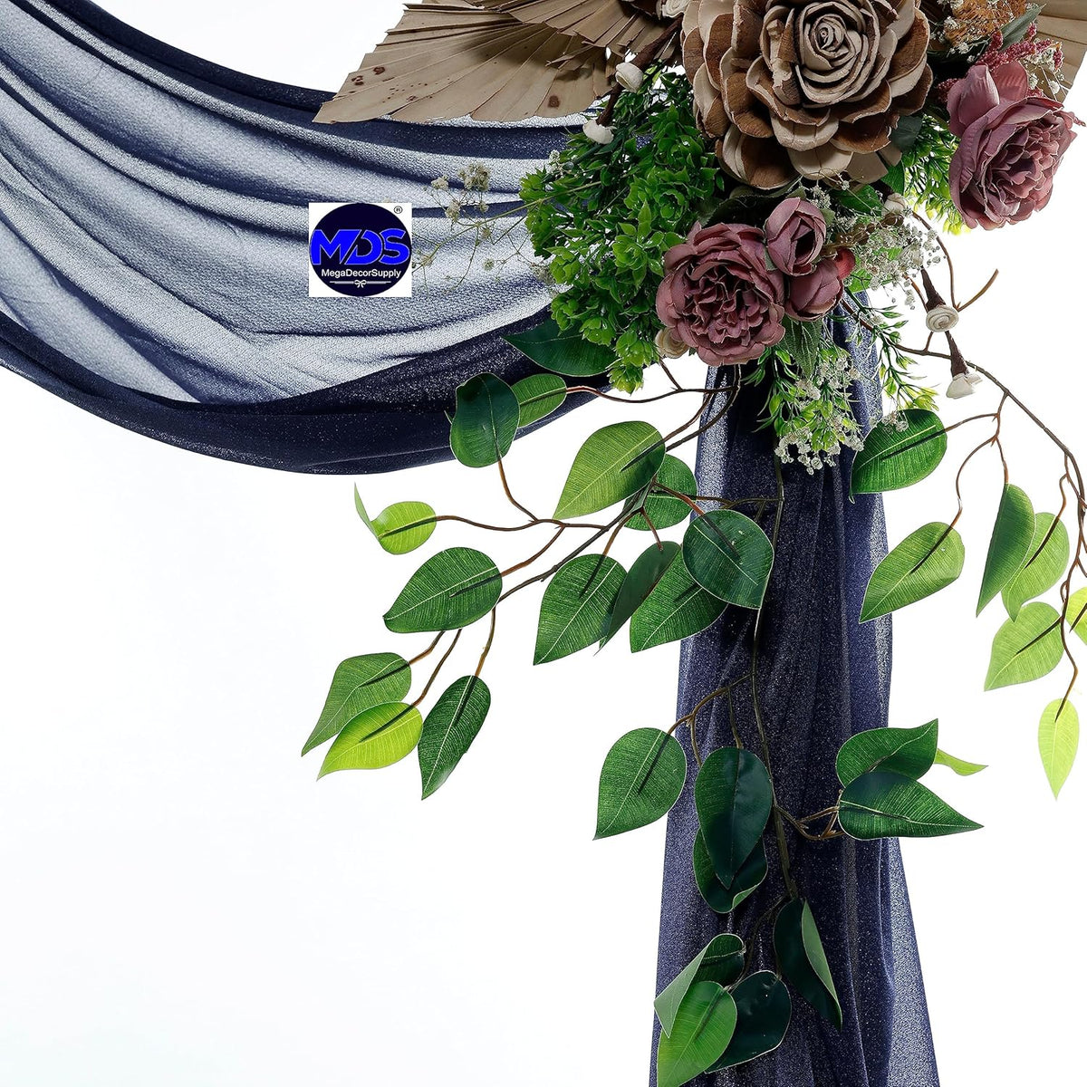 MDS Halloween Chiffon Draping Fabric - 1 Panel, 30" Wide x 20ft Long - Sheer Spooky Arbor & Canopy