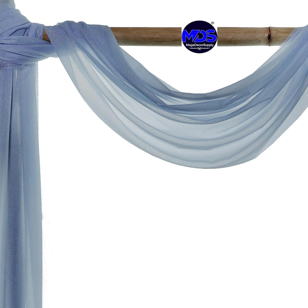 MDS Halloween Chiffon Draping Fabric - 1 Panel, 30" Wide x 20ft Long - Sheer Spooky Arbor & Canopy