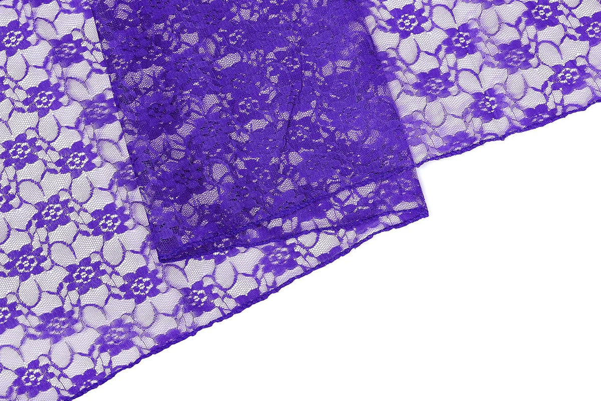 MDS Pack of 25 Wedding 12 x 108 inches Lace Table Runner for Wedding, Decorations for Birthday
