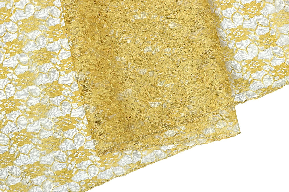MDS Pack of 5 Wedding 12 x 108 inches Lace Table Runner for Wedding, Decorations for Birthday